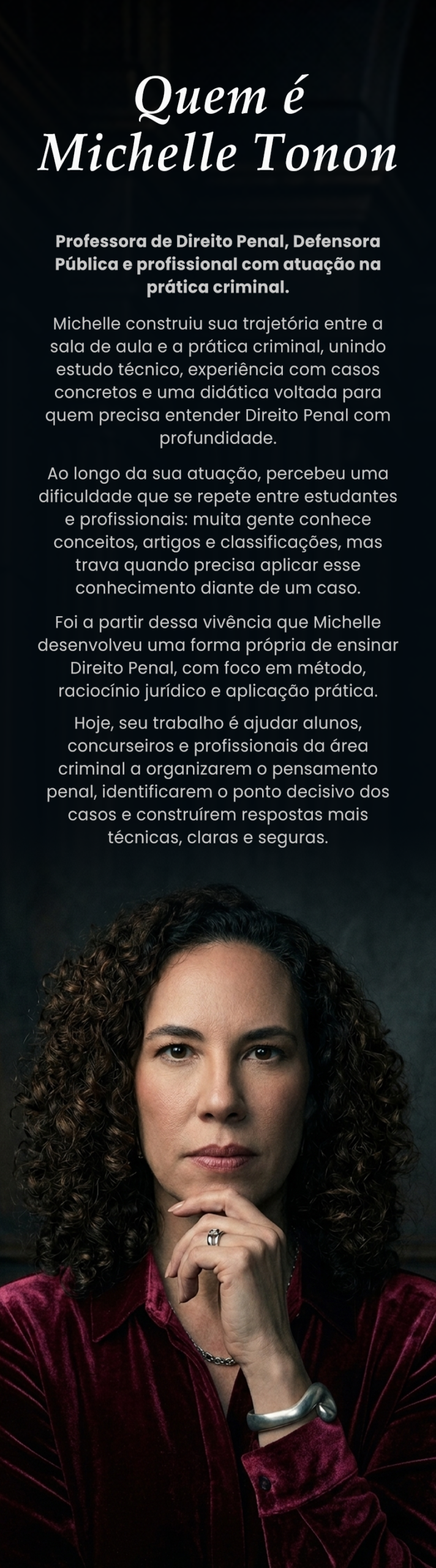 Banner do site CDODPP da Michelle Tonon no mobile